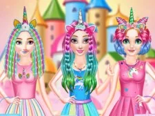Prințese curcubeu unicorn salon de coafură
